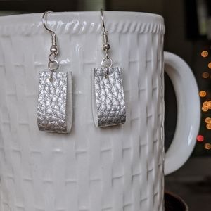 Faux leather earrings